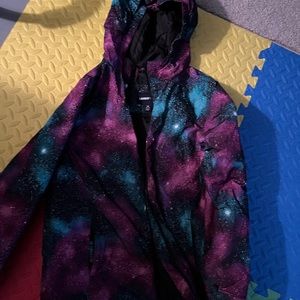 Lands end jacket multicolor unique pattern size 10/12